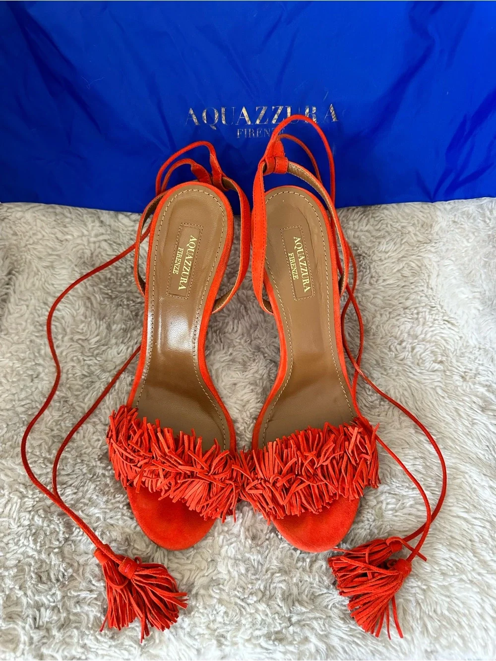 Aquazzura Wild Thing Suede Sadals